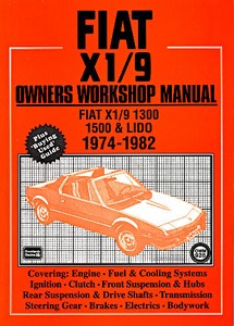 Boek: Fiat X 1/9 - 1300, 1500 & Lido (1974-1982) - Owners Workshop Manual