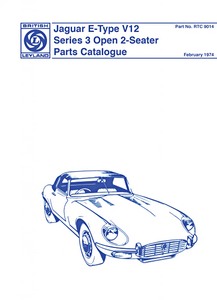 Buch: Jaguar E-Type V12 - Series 3 Open 2 Seater (1971-1974) - Official Parts Catalogue 