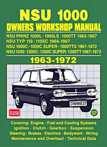Livre: NSU Prinz 1000, Typ 110, 1000, 1200 (1963-1972) - Owners Workshop Manual