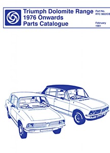 Book: Triumph Dolomite Range (1976 onwards) - Official Parts Catalogue 