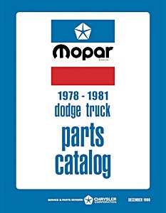 Book: 1978-1981 Dodge / Plymouth Truck & Van Parts Catalog