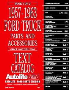 57-63 Ford Truck Parts and Accessories Catalog Set