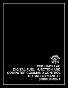 Livre: 1981 Cadillac DFI - Diagnosis Manual Supplement