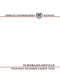 Livre: 1989 Cadillac Eldorado, Seville - WSM