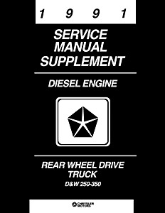 Cummins 5.9 Diesel Engines - Supplement to 1991 Dodge Trucks D/W 150-350 Service Manual