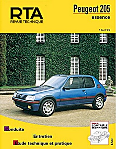 Livre : Peugeot 205 - essence 1.6 et 1.9 (1984-1997) - Revue Technique Automobile (RTA 707.2)