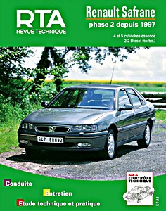 Książka: Renault Safrane - Phase 2 - 4 et 5 cylindres essence / 2.2 Diesel (1997-2000) - Revue Technique Automobile (RTA 617.1)