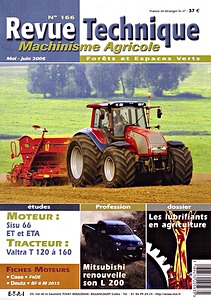 Livre : Valtra T 120, T 130, T 140, T160 - moteurs Sisu 66 Et et ETA - Revue Technique Machinisme Agricole (RTMA 166)