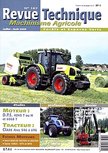 Livre : Claas Ares 546, 556, 566, 616, 656, 696 - moteurs DPS 4045 T/H et 6068 T - Revue Technique Machinisme Agricole (RTMA 167)