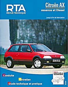 Livre: Citroën AX - essence et Diesel (09/1986-06/1998) - Revue Technique Automobile (RTA 100.1)