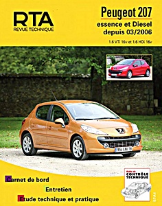 Boek: Peugeot 207 - essence 1.6 VTi et Diesel 1.6 HDi (depuis 03/2006) - Revue Technique Automobile (RTA B711.5)