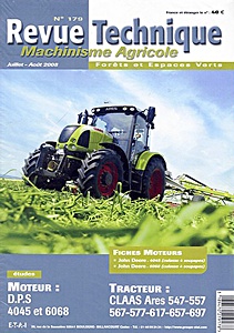 Livre : Claas Ares 547, 557, 567, 577, 617, 657, 697 - moteurs DPS 4045 et 6068 - Revue Technique Machinisme Agricole (RTMA 179)