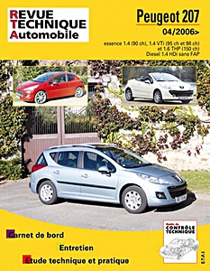 Boek: Peugeot 207 et 207 CC - essence 1.4e 16V et 1.6i 16V THP / Diesel 1.4 HDi 16V (depuis 04/2006) - Revue Technique Automobile (RTA B724.6)