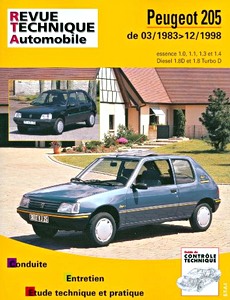 Boek: Peugeot 205 - essence 1.0, 1.1, 1.3 et 1.4 / Diesel 1.8D et 1.8 Turbo D (03/1983-12/1998) - Revue Technique Automobile (RTA 112)