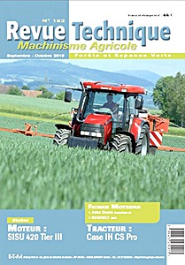 Livre : Case IH CS 85 Pro, CS 95 Pro, CS 105 Pro - moteur Sisu 420 (Tier III) - Revue Technique Machinisme Agricole (RTMA 192)