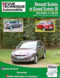 Boek: Renault Scénic et Grand Scénic III - Diesel 1.5 dCi 105 ch et 1.9 dCi 130 ch (03/2009 - 11/2010) - Revue Technique Automobile (RTA B756)