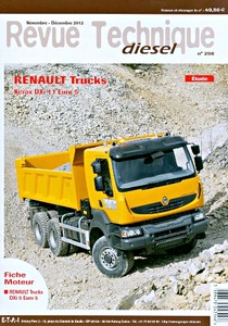 Livre : Renault Kerax - moteurs DXi 11 Euro 5 - Revue Technique Diesel (RTD 298)
