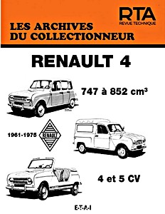 Book: Renault 4 - 4 et 5 CV (1961-1975) - Les Archives du Collectionneur (ADC 50)