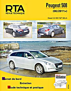 Buch: Peugeot 508 - Diesel 2.0 HDi FAP 163 ch (depuis 06/2011) - Revue Technique Automobile (RTA B780.5)