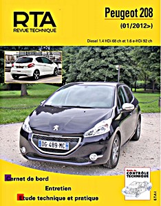 Książka: Peugeot 208 - Diesel 1.4 HDi 68 ch et 1.6 e-HDi 92 ch (depuis 01/2012) - Revue Technique Automobile (RTA B787)