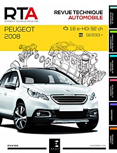 Książka: Peugeot 2008 - Diesel 1.6 e-HDi 92 ch (depuis 01/2013) - Revue Technique Automobile (RTA 809)