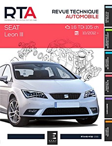 Książka: Seat Léon III - Diesel 1.6 TDI (105 ch) (depuis 10/2012) - Revue Technique Automobile (RTA HS22)