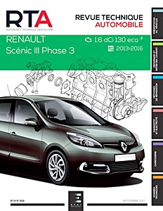 Boek: Renault Scénic III - Phase 3 - Diesel 1.6 dCi 130 eco² (2013-2016) - Revue Technique Automobile (RTA 818)