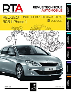 Book: Peugeot 308 II - Phase 1 - Diesel 1.6 HDi (2013-2017) - Revue Technique Automobile (RTA 820)