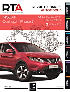 Boek: Nissan Qashqai II - Phase 1 - Diesel 1.5 dCi 110 et 1.6 dCi 130 (2014-2017) - Revue Technique Automobile (RTA 822)