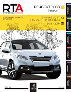 Książka: Peugeot 2008 - Phase 1 - essence 1.2 VTi et 1.2 PureTech (2013-2016) - Revue Technique Automobile (RTA 835)