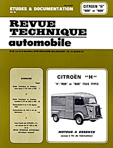 Livre : [RTA 230] Citroen H 1000 et 1600-essence (1950-1982)