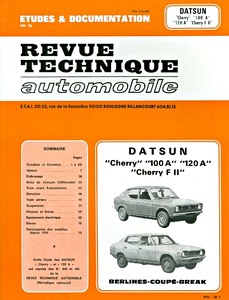 Book: Datsun Cherry, 100A, 120A et Cherry FII (1972-1979) - Revue Technique Automobile (RTA 349)