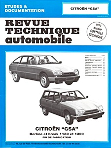 Livre : [RTA RAT399.3] Citroen GSA - 1130 et 1300 cm³ (1980-1985)