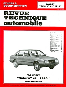Boek: Talbot Solara et 1510 (1981-1985) - Revue Technique Automobile (RTA 404)