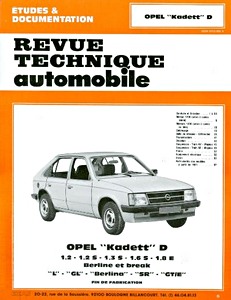 Book: Opel Kadett D (1980-1984) - Revue Technique Automobile (RTA 405)
