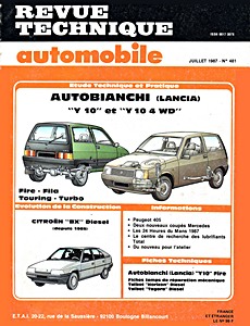 Boek: Autobianchi / Lancia Y10 - tous types - Revue Technique Automobile (RTA 481)