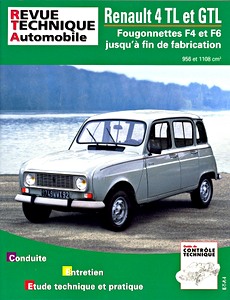 Book: Renault 4 TL et GTL (1987-1993) / Fourgonnettes F4 et F6 (1975-1993) - 956 et 1108 cm³ - Revue Technique Automobile (RTA 388.7)