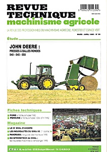 Livre : John Deere presses à balles rondes 540, 545 et 550 - Revue Technique Machinisme Agricole (RTMA 99)