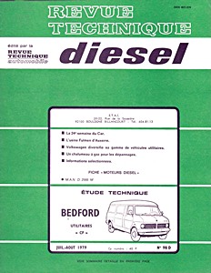 Livre : [RTD 98] Bedford CF - moteurs Diesel