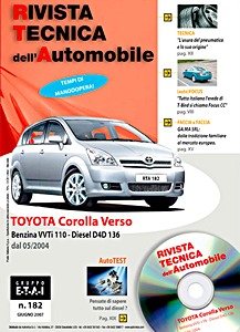 Toyota Corolla Verso - Benzina VVTi 110 / Diesel D4D 136 (dal 05/2004) | Rivista Tecnica dell'Automobile (RTA 182) | ETAI-Autronica