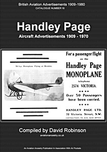 Book: Handley Page Aircraft Advertisements 1909 - 1970