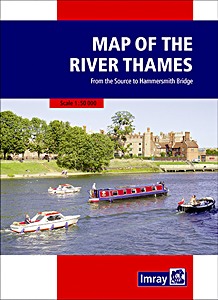 Navigation chart: Map of the River Thames - From the Source to Hammersmith Bridge 