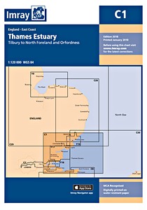 Vaarkaart: Imray Chart C1 : Thames Estuary - Tilbury to North Foreland and Orfordness 