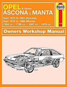 Livre : Opel Ascona (Sept 1975-1981) & Manta (Sept 1975-1988) - B Series - Haynes Owners Workshop Manual
