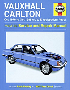Book: Vauxhall Carlton - Petrol (Oct 1978-Oct 1986) - Haynes Service and Repair Manual