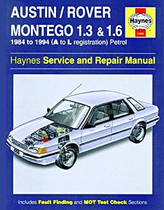 Boek: Austin/Rover Montego - 1.3 & 1.6 Petrol (84-94)