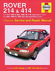 Book: Rover 214 - Petrol (Oct 1989-Mar 1996) & 414 - Petrol (Mar 1990-1995) - Haynes Service and Repair Manual