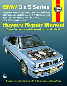 Book: BMW 3 & 5 Series (E30 / E28 and E34) (1982-1992) (USA) - Haynes Repair Manual