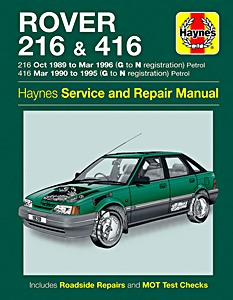 Book: Rover 216 -Petrol (Oct 1989 - Mar 1996) & 416 - Petrol (Mar 1990 - 1995) - Haynes Service and Repair Manual