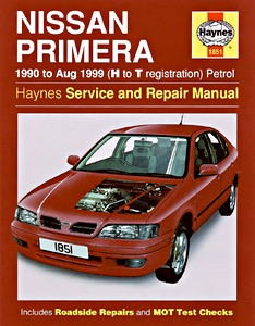 Book: Nissan Primera Petrol (90 - Aug 1999)